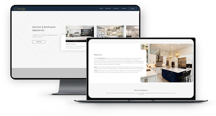 Houses to Homes Web Design project 