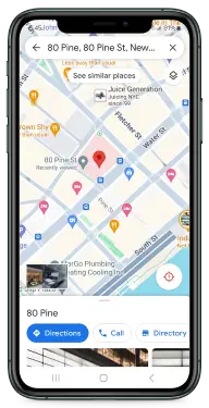 Google Map on Iphone